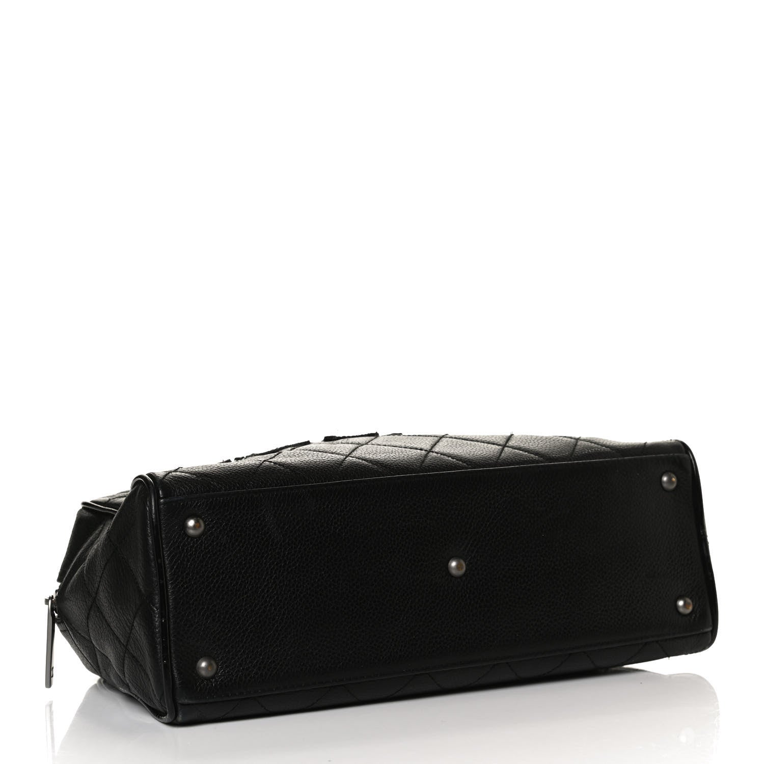 Chanel Caviar Patent Quilted Large Bowler Black 4 of 14