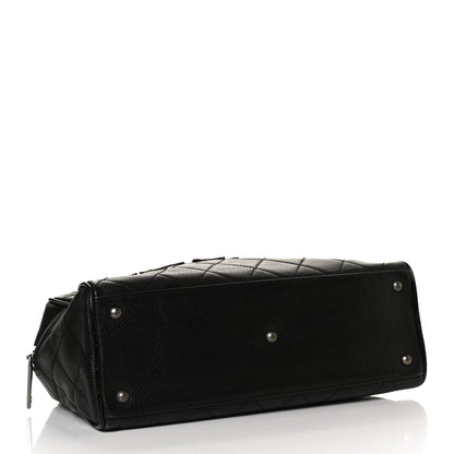 Chanel Caviar Patent Quilted Large Bowler Black 4 of 14