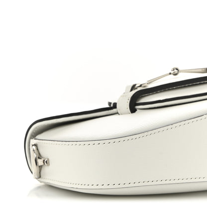 Gucci Calfskin Mini Horsebit 1955 Asymmetric Shoulder Bag Great White 9 of 10