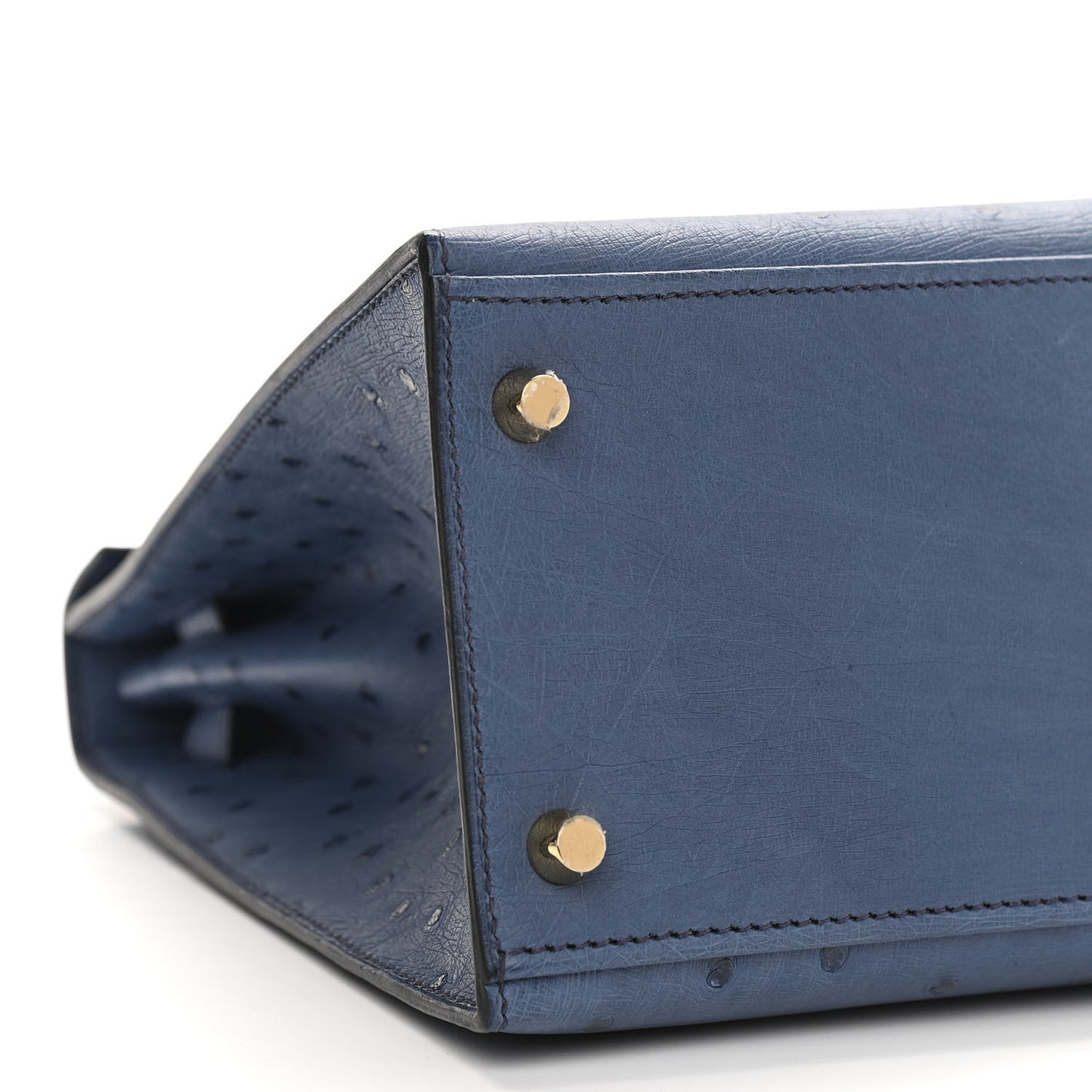 Ostrich Kelly Sellier 28 Bleu Roi