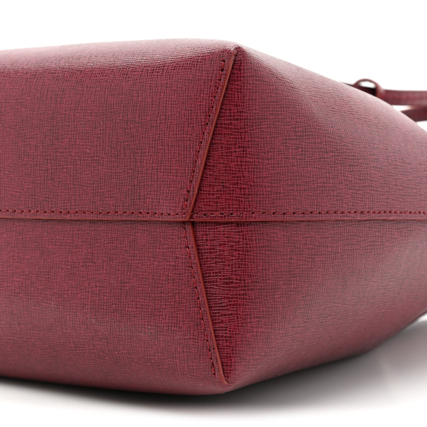 Saffiano Mini Bucket Bag Claret