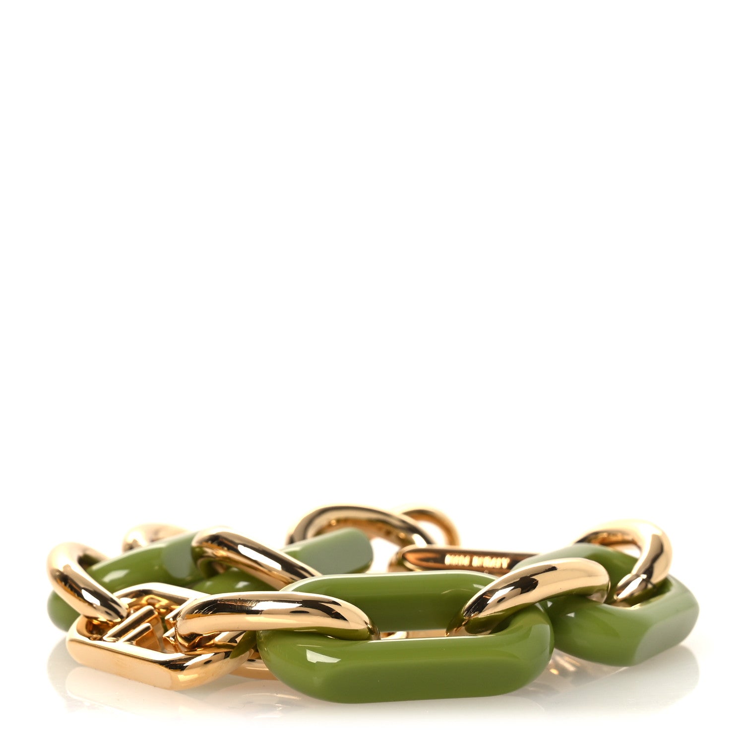 Fendi Metal Plexiglass Mini Strap You Gold Green 2 of 5