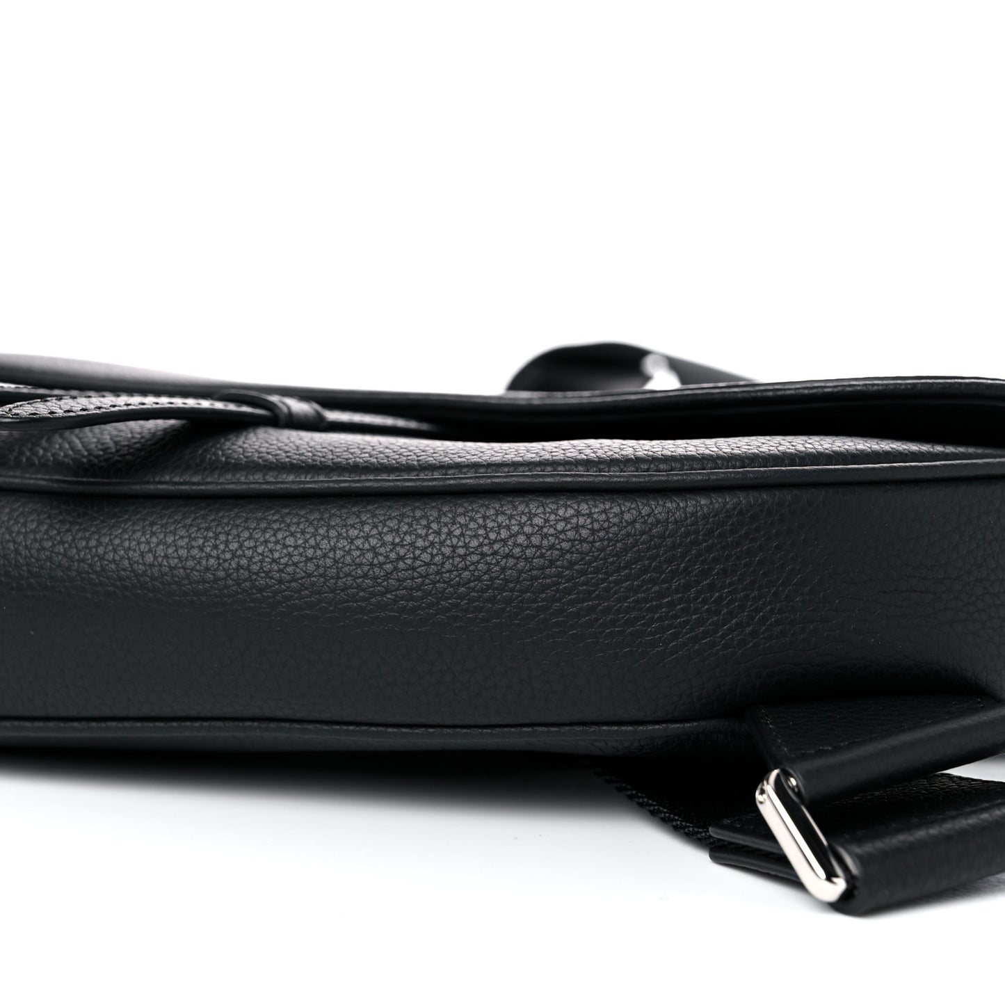 Grained Calfskin Kim Jones Saddle Bag Black