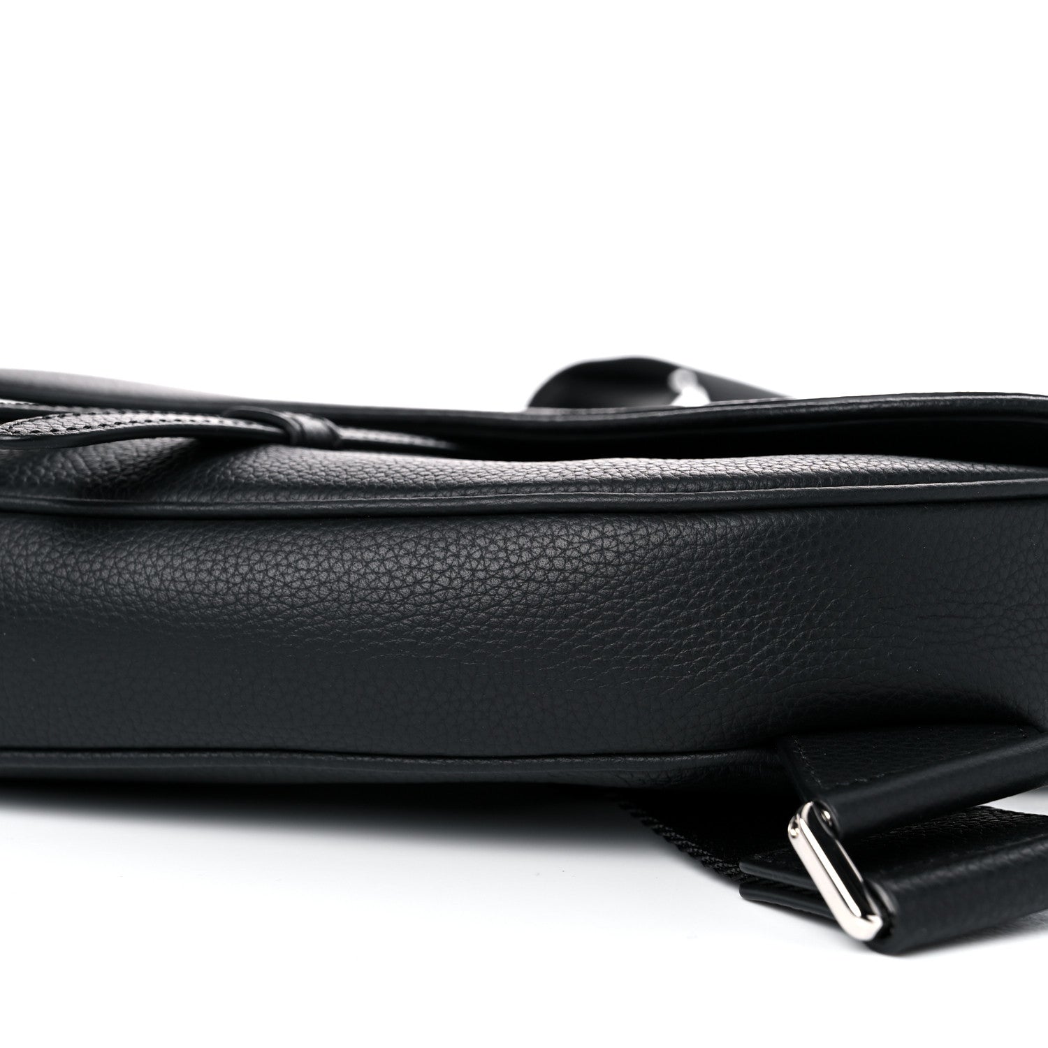Christian Dior Grained Calfskin Kim Jones Saddle Bag Black 8 of 9