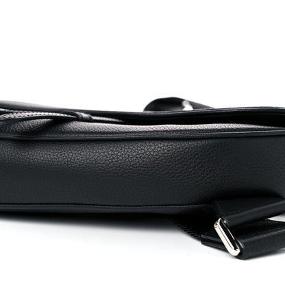 Christian Dior Grained Calfskin Kim Jones Saddle Bag Black 8 of 9