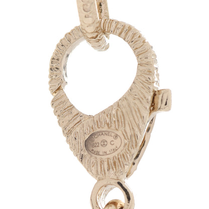 Chanel Graduated Pearl Crystal CC Bracelet Gold 4 of 4