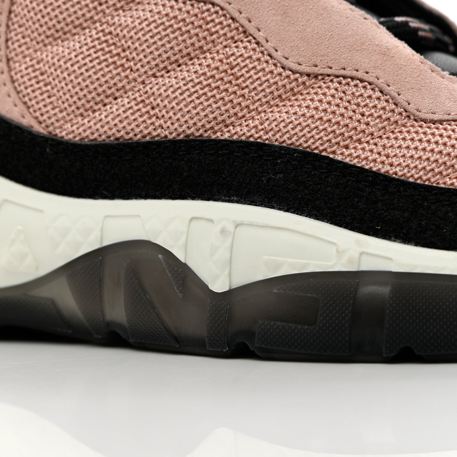 Chanel Mesh Suede Calfskin Quilted Sneakers 37 Pink Beige 10 of 11