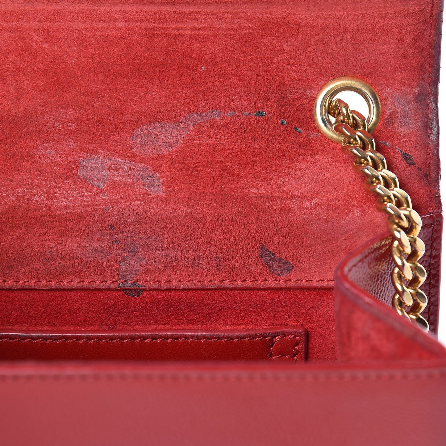 Grain De Poudre Small Monogram Kate Satchel Red