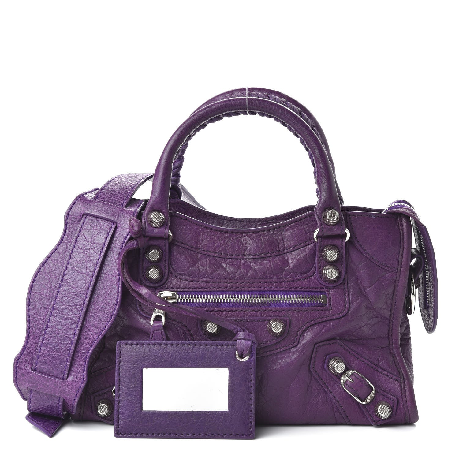Balenciaga Agneau Giant 12 Silver Hardware Mini City Ultraviolet 1 of 10