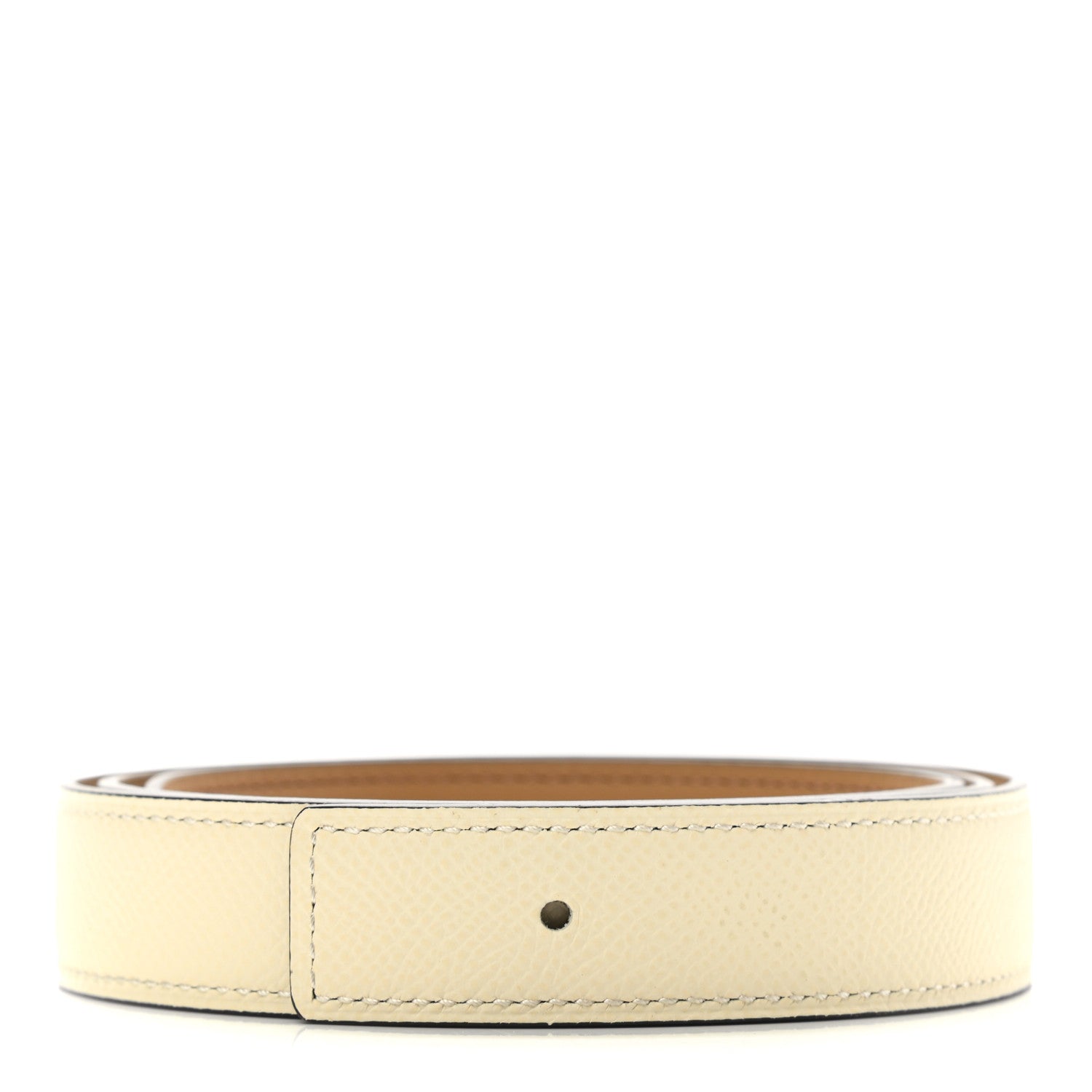 Hermes Swift Epsom 24mm Belt Strap 85 Craie Biscuit 1 of 5