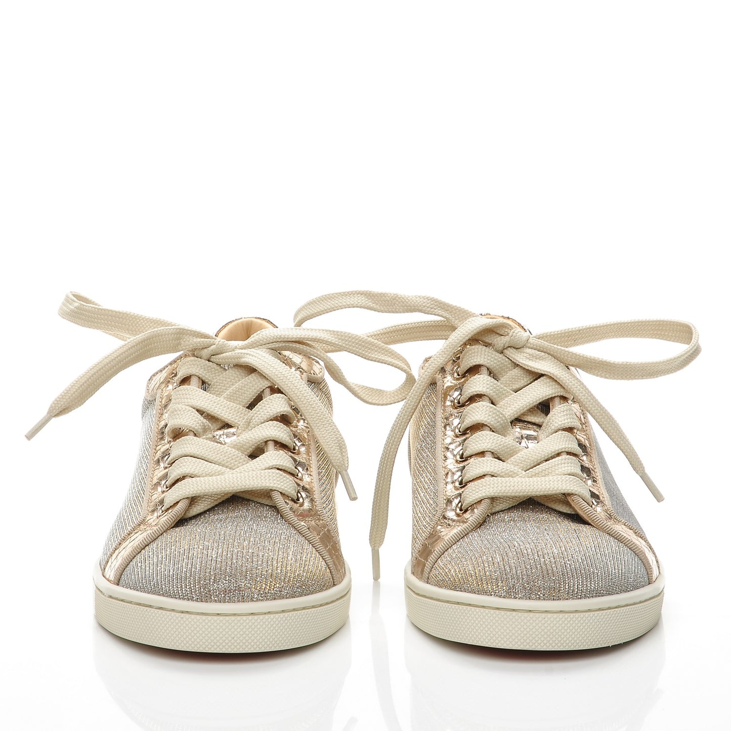 Seava Glitter Lame Flat Sneakers 38.5 Version Light Gold
