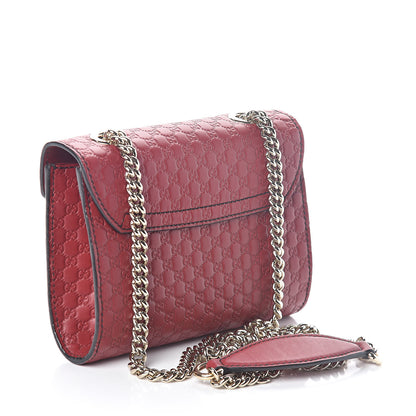 Gucci Soft Microguccissima Mini Emily Chain Shoulder Bag Rosso 3 of 6