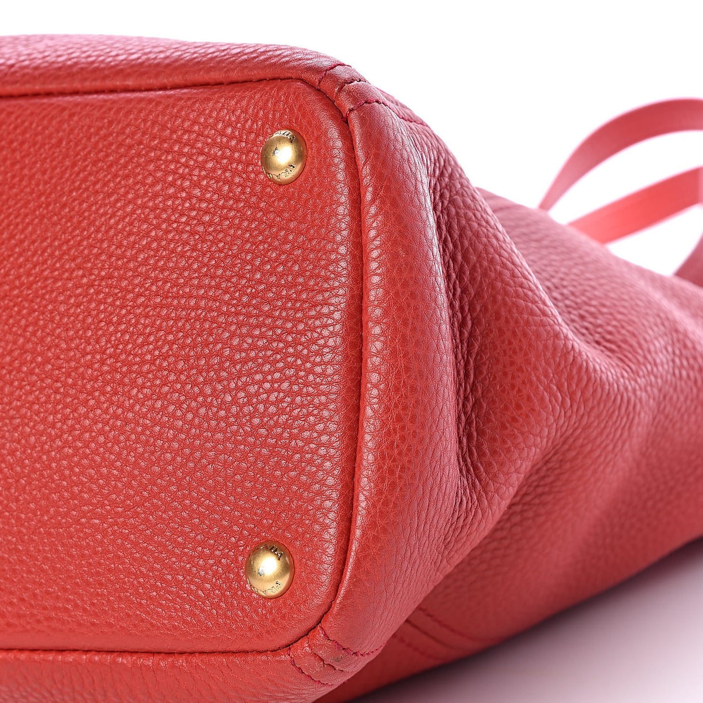 Vitello Daino Side Pocket Tote Rosso