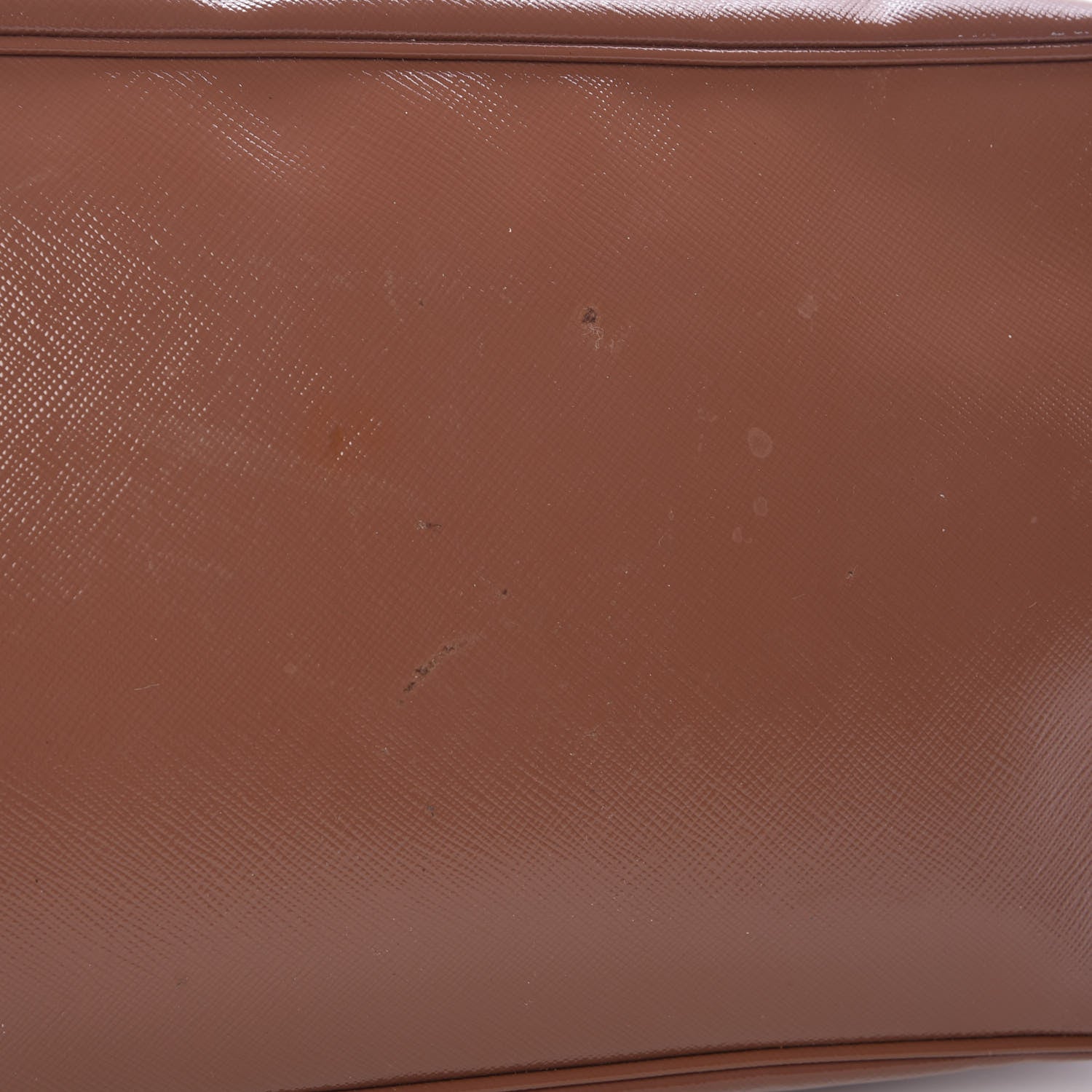 Prada Saffiano Vernice Large Tote Dark Rose 12 of 15