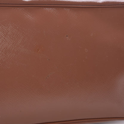 Prada Saffiano Vernice Large Tote Dark Rose 12 of 15