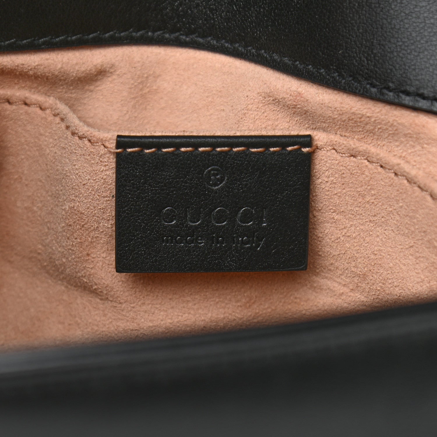 Gucci Calfskin Matelasse Mini GG Marmont Shoulder Bag Black 6 of 11
