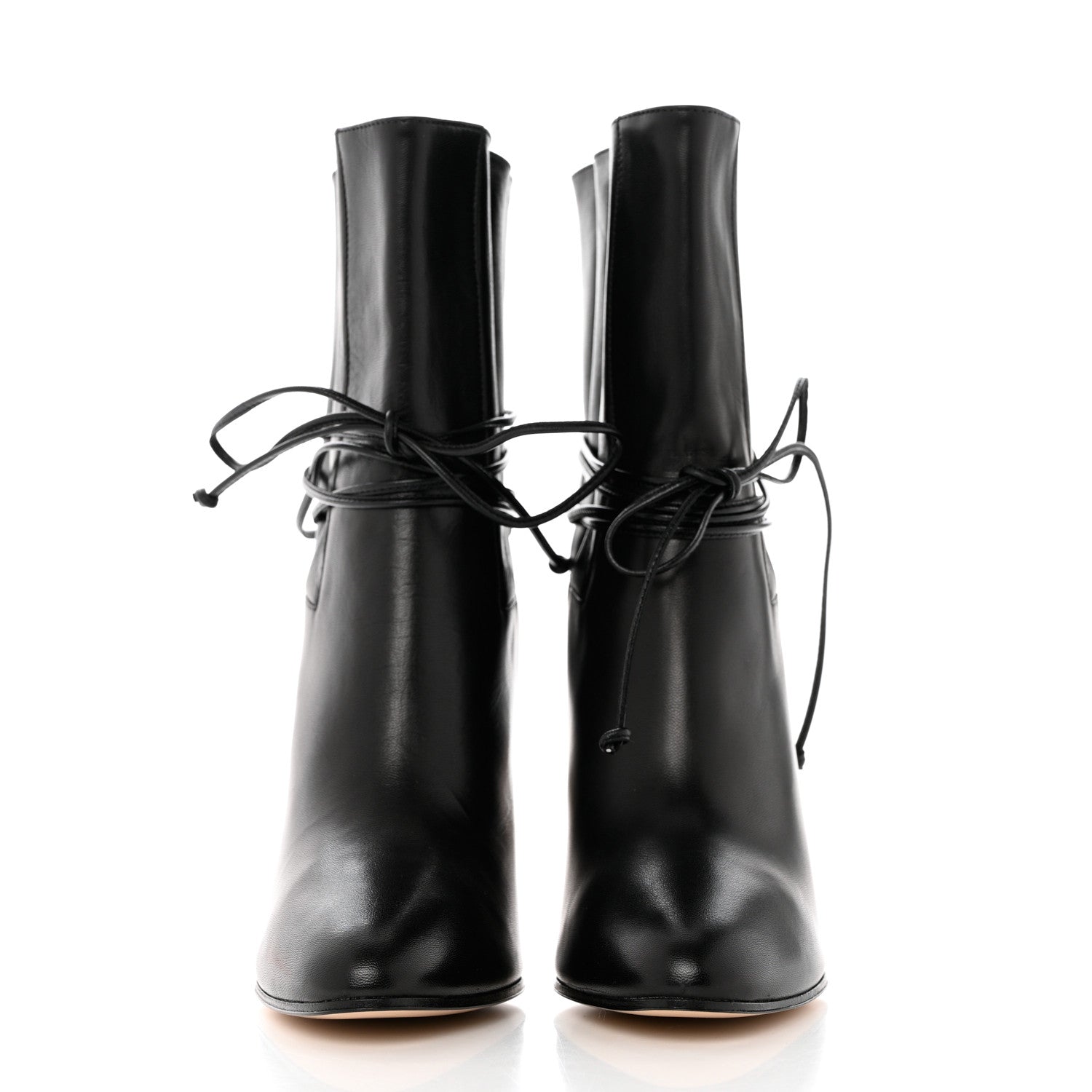 Gucci Malaga Kid Indya Bow Tie Ankle Boots 35 Black 2 of 8