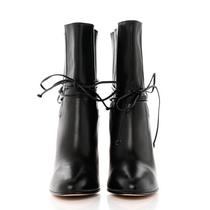 Gucci Malaga Kid Indya Bow Tie Ankle Boots 35 Black 2 of 8