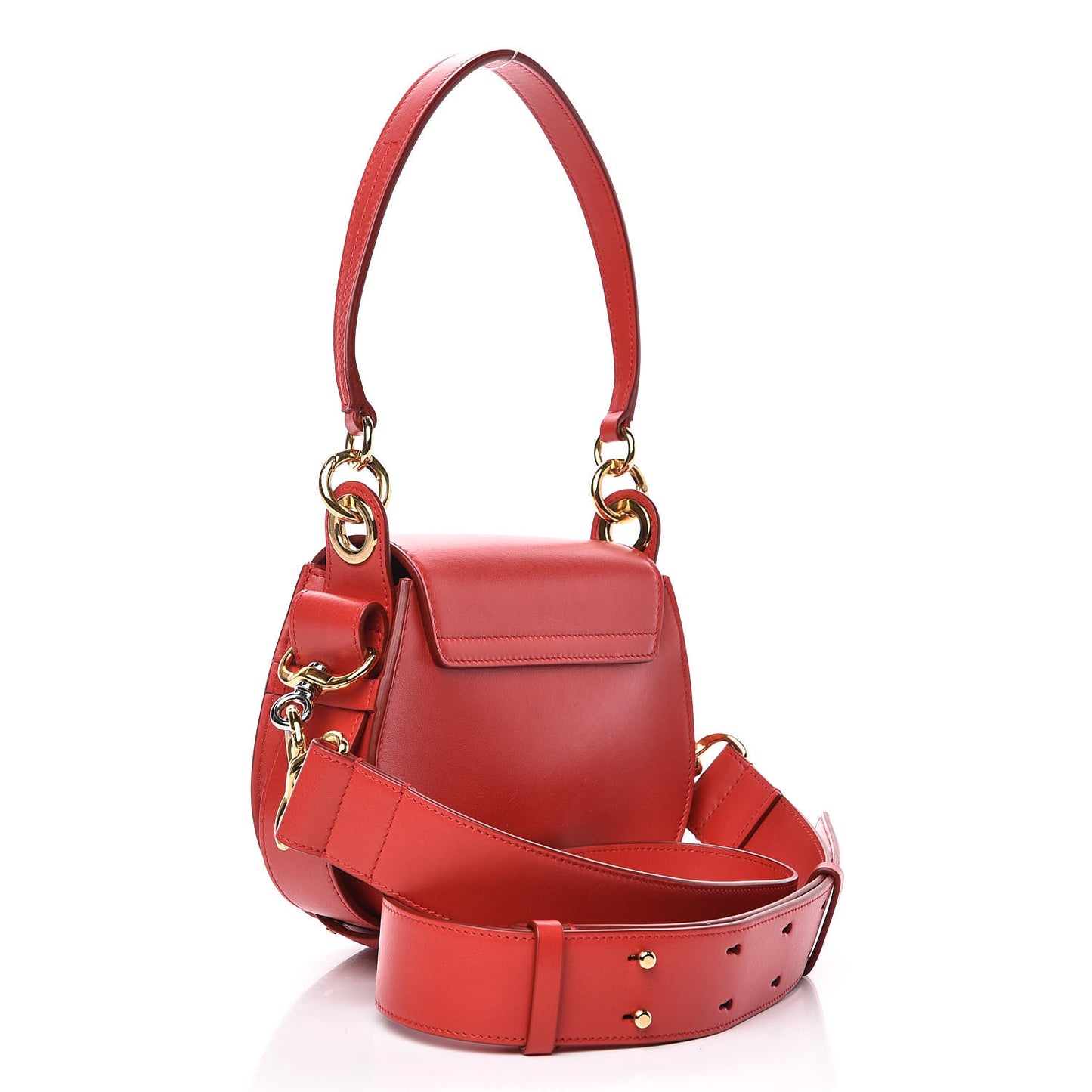 Calfskin Small Tess Bag Plaid Red