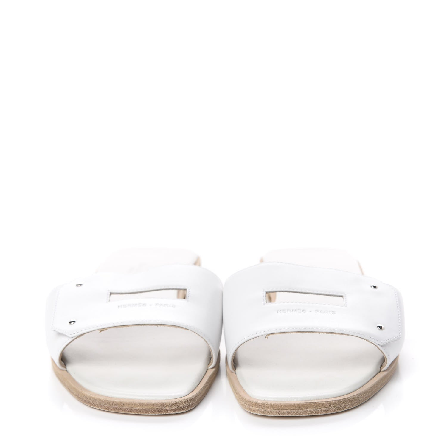 Hermes Calfskin View Sandals 37.5 White 2 of 9