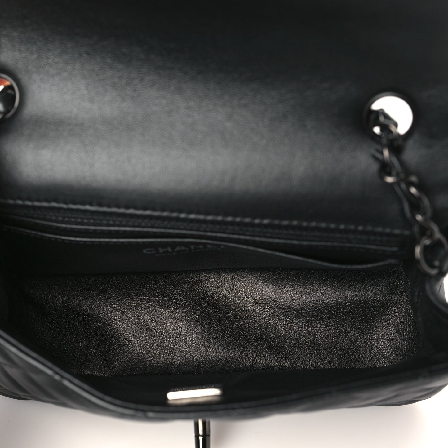 Lambskin Quilted Mini Rectangular Flap So Black