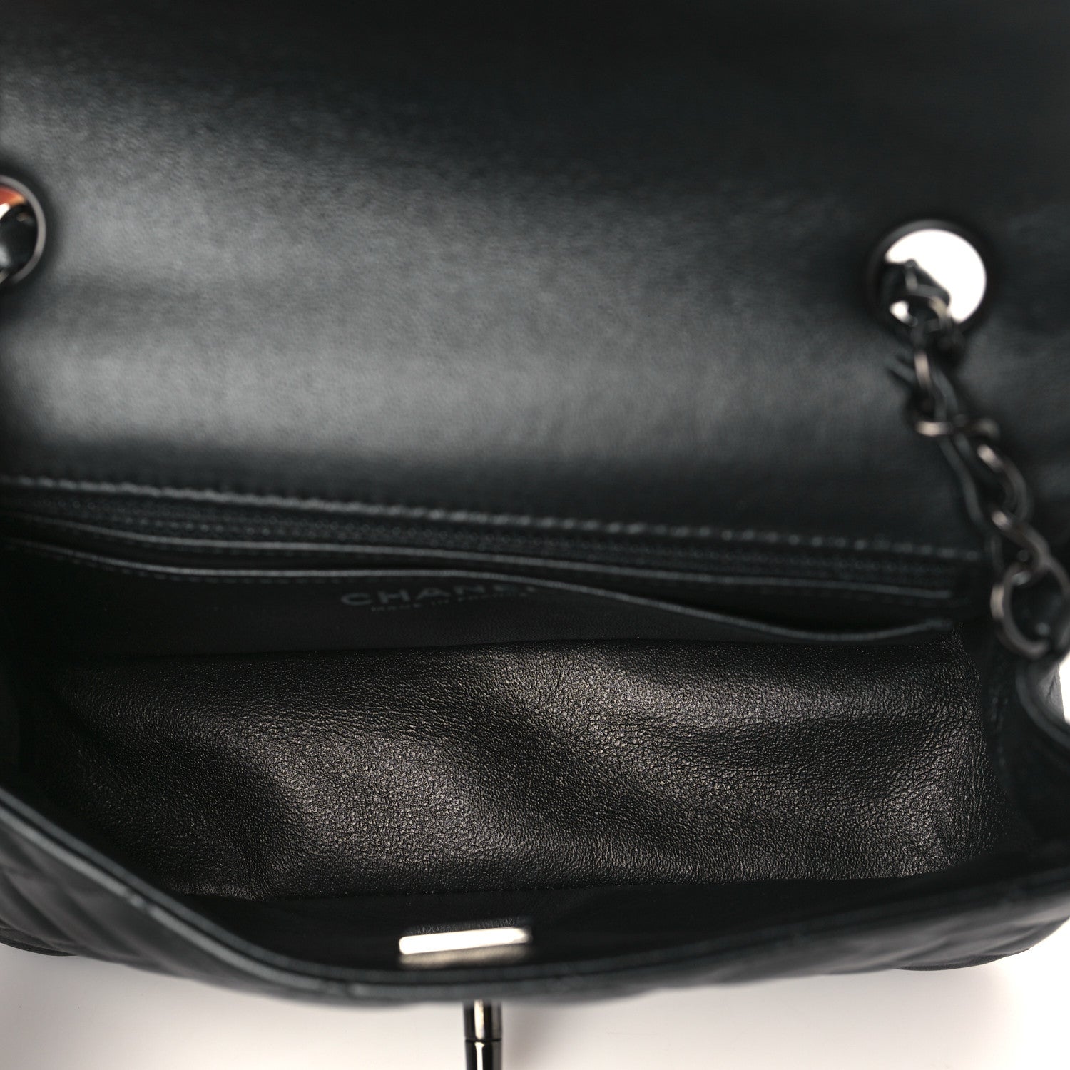 Chanel Lambskin Quilted Mini Rectangular Flap So Black 4 of 10