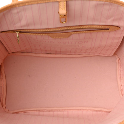 Louis Vuitton Damier Azur Neo Neverfull MM Rose Ballerine 5 of 15