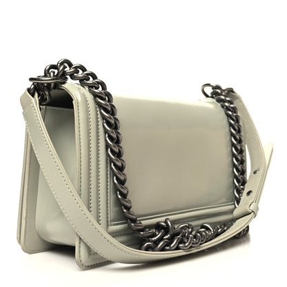 Chanel Glazed Calfskin Medium Boy Flap Grey 3 of 10