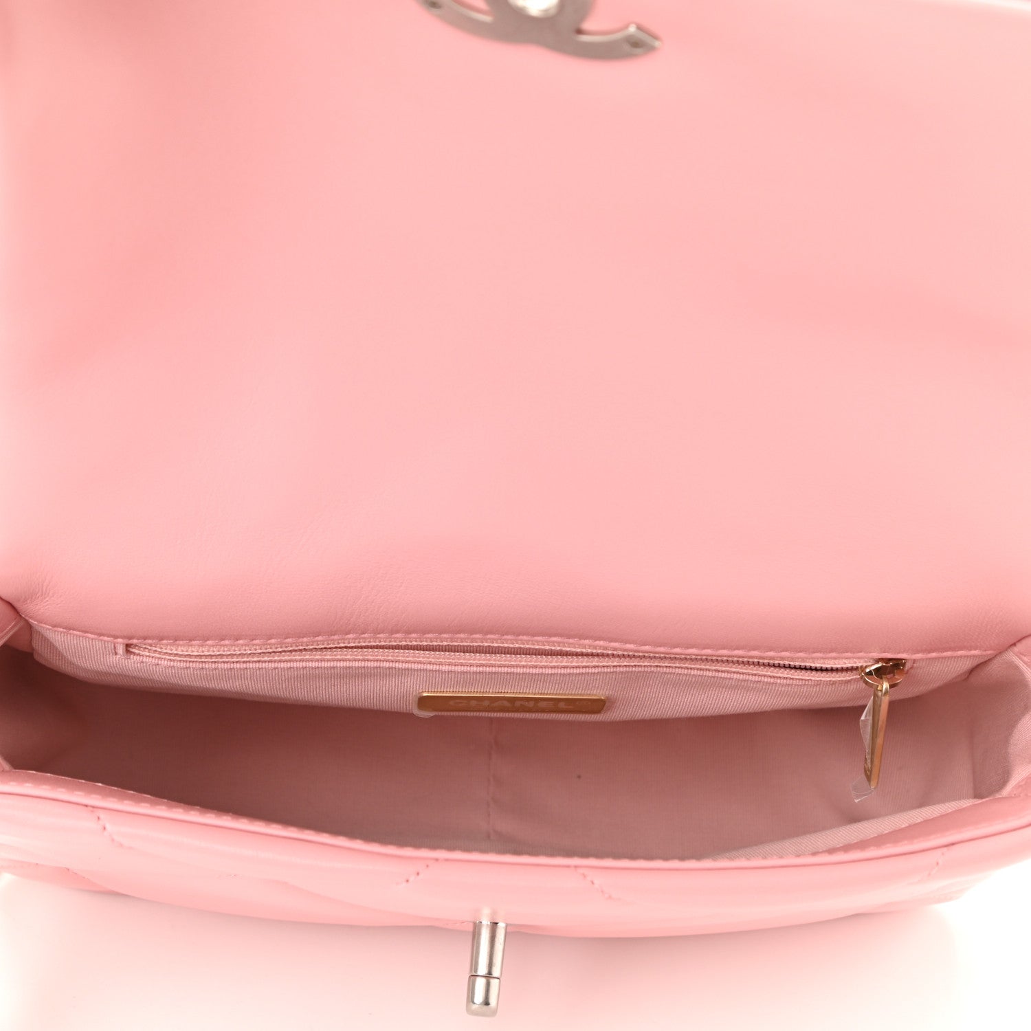 Chanel Goatskin Quilted Medium Chanel 19 Flap Light Pink 5 of 10