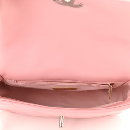 Chanel Goatskin Quilted Medium Chanel 19 Flap Light Pink 5 of 10