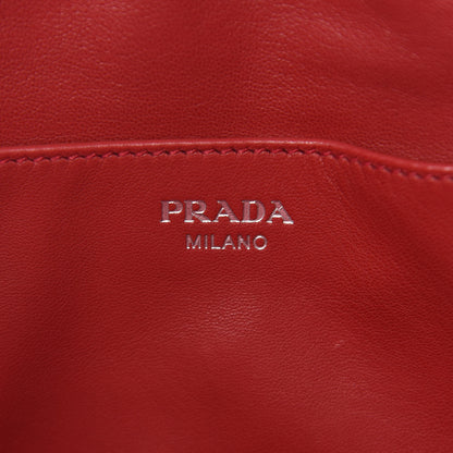 Prada Soft Calfskin Shopping Tote Black Fuoco 6 of 10
