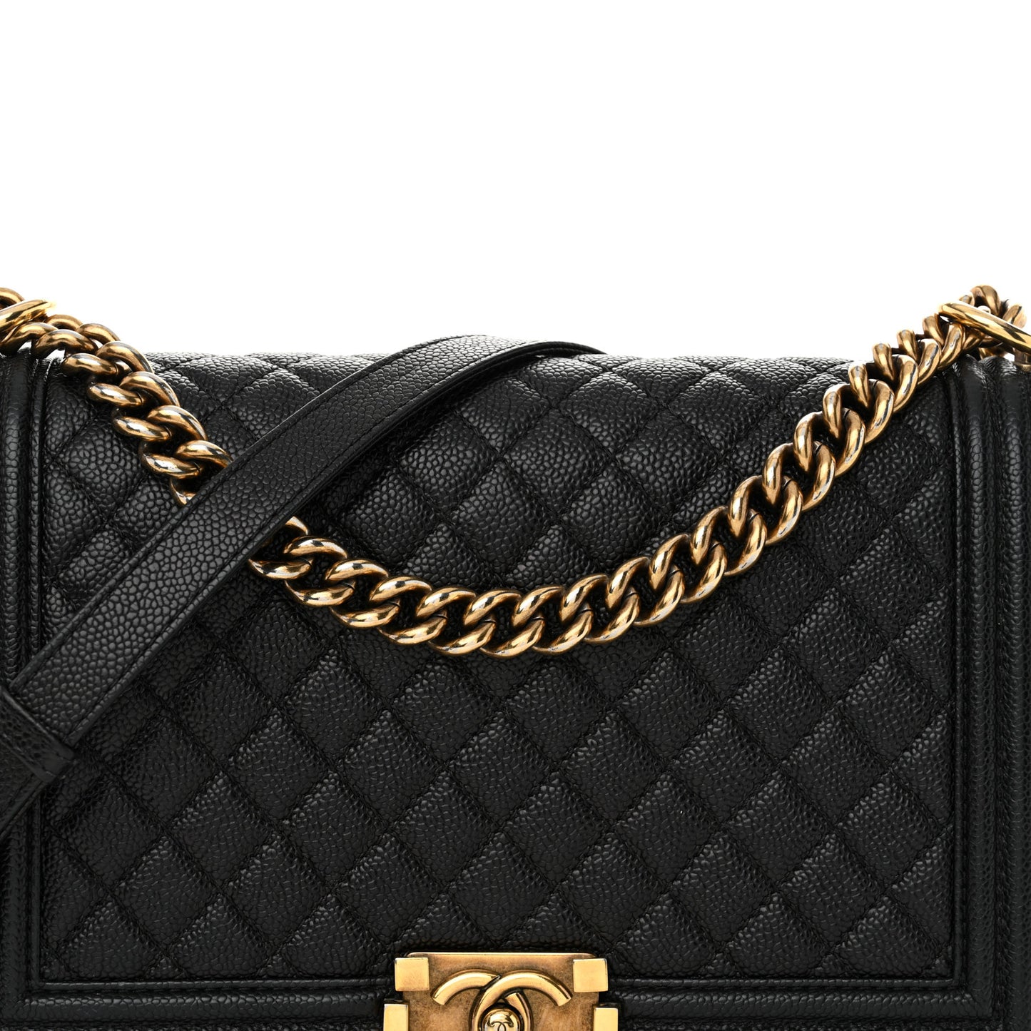 Caviar Quilted New Medium Boy Flap Black
