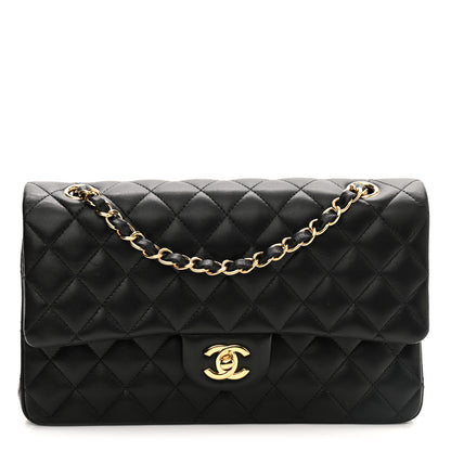 Chanel Lambskin Quilted Medium Double Flap Black 1 of 10