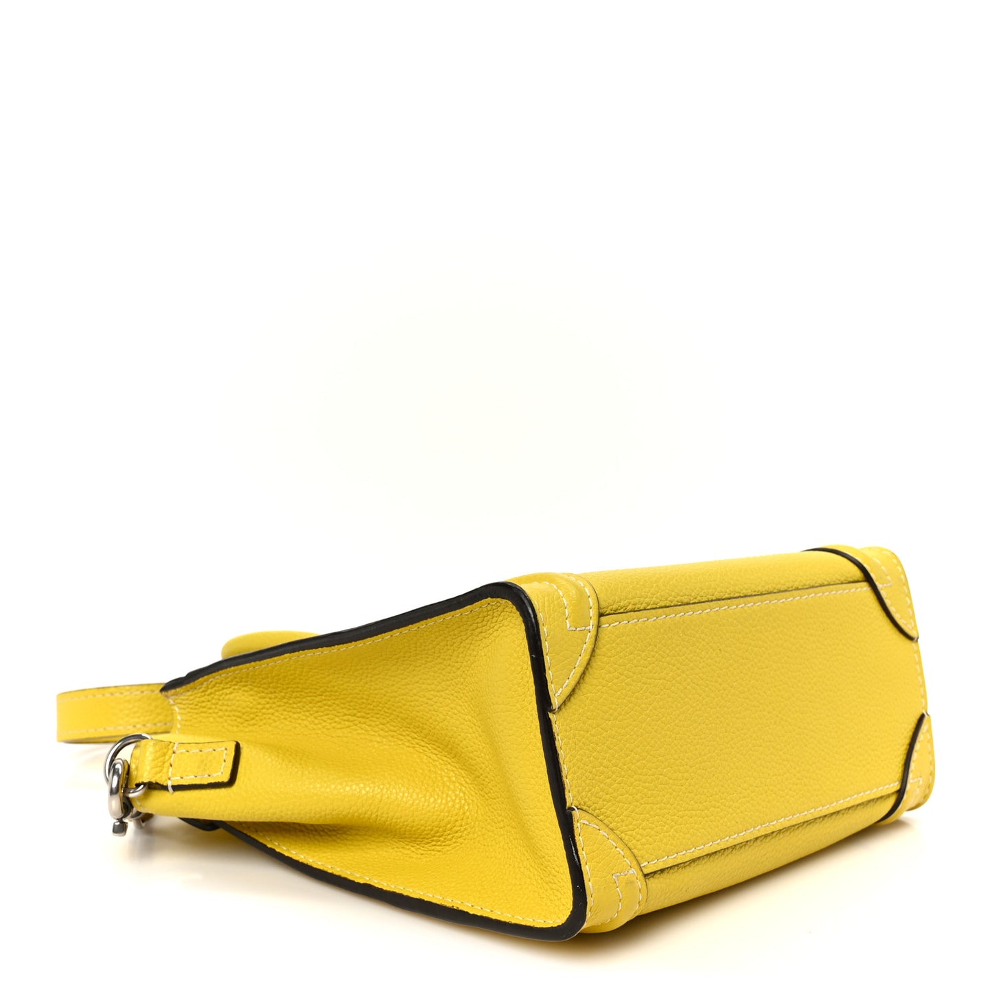 Drummed Calfskin Nano Luggage Citron