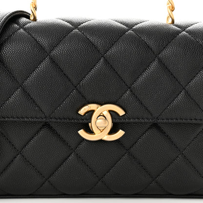 Chanel Caviar Quilted Small Carry Me Top Handle Flap Black 8 of 10