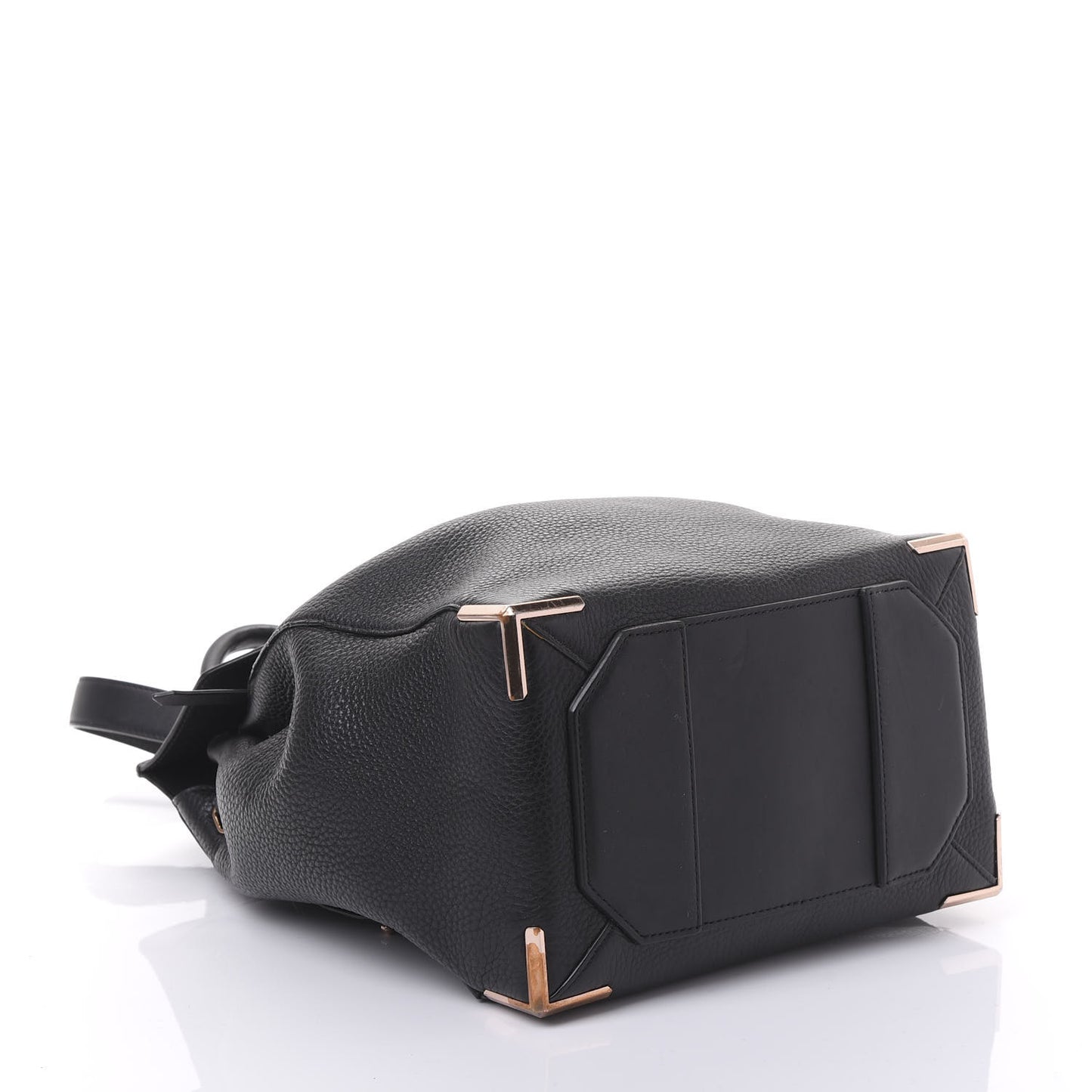 Pebbled Calfskin Prisma Skeletal Backpack Black Rose Gold Hardware