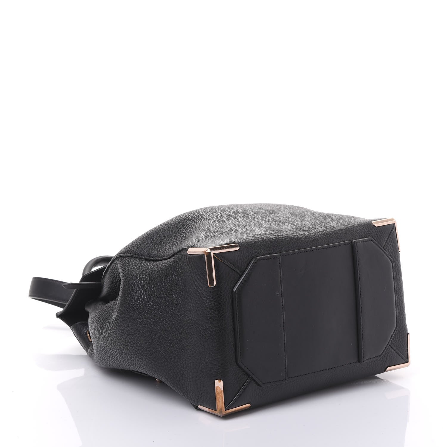 Alexander Wang Pebbled Calfskin Prisma Skeletal Backpack Black Rose Gold Hardware 3 of 11