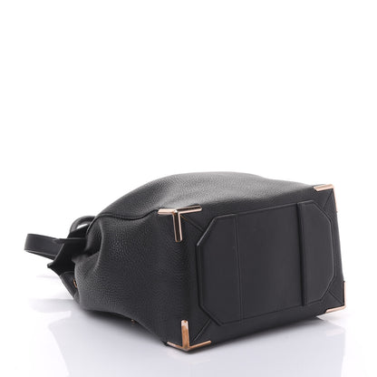 Alexander Wang Pebbled Calfskin Prisma Skeletal Backpack Black Rose Gold Hardware 3 of 11