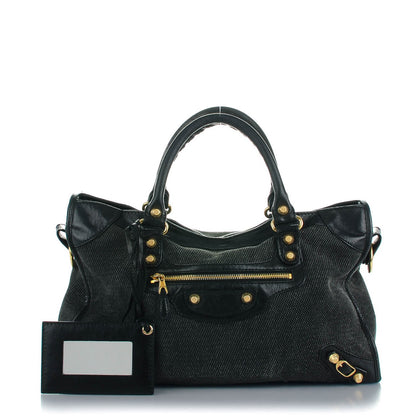 Balenciaga Agneau Canvas Giant 12 Gold Hardware City Black 1 of 9
