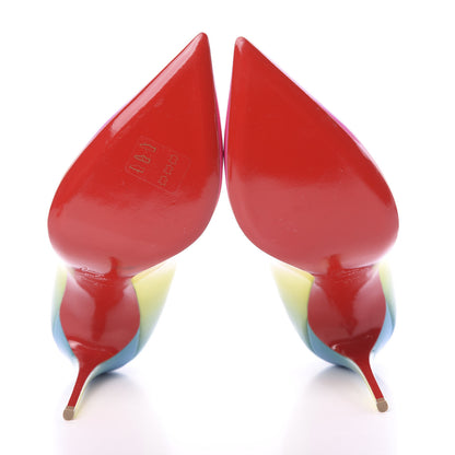 Christian Louboutin Patent Sunrise Pigalle Follies 100 Pumps 41 Multicolor 5 of 9