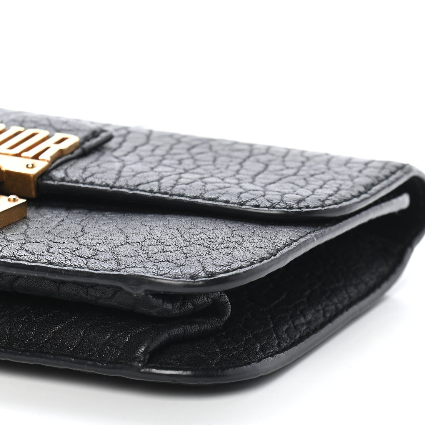 Canyon Grained Lambskin Large Dioraddict Flap Bag Black
