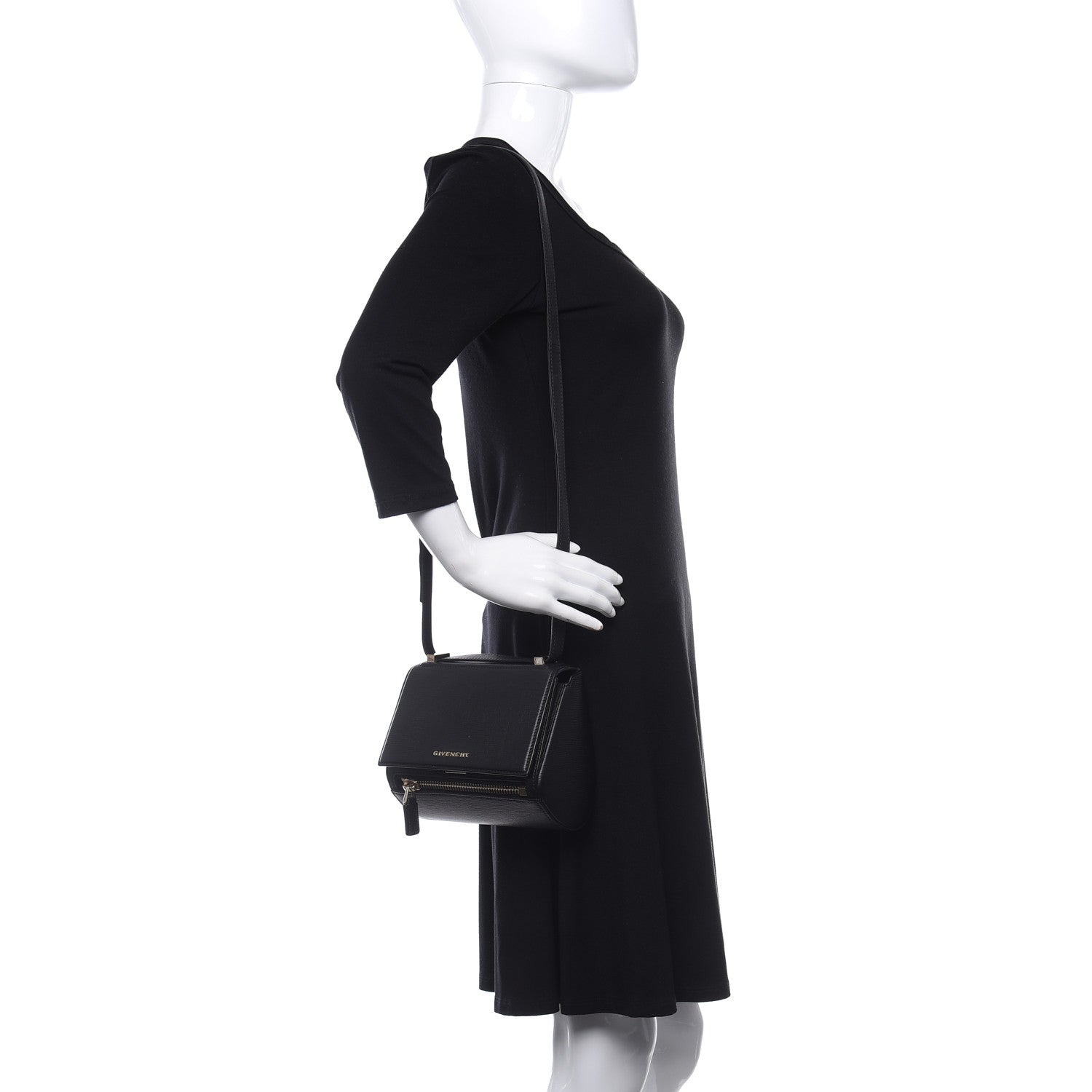 Givenchy Textured Calfskin Mini Pandora Box Crossbody Bag Black 2 of 13