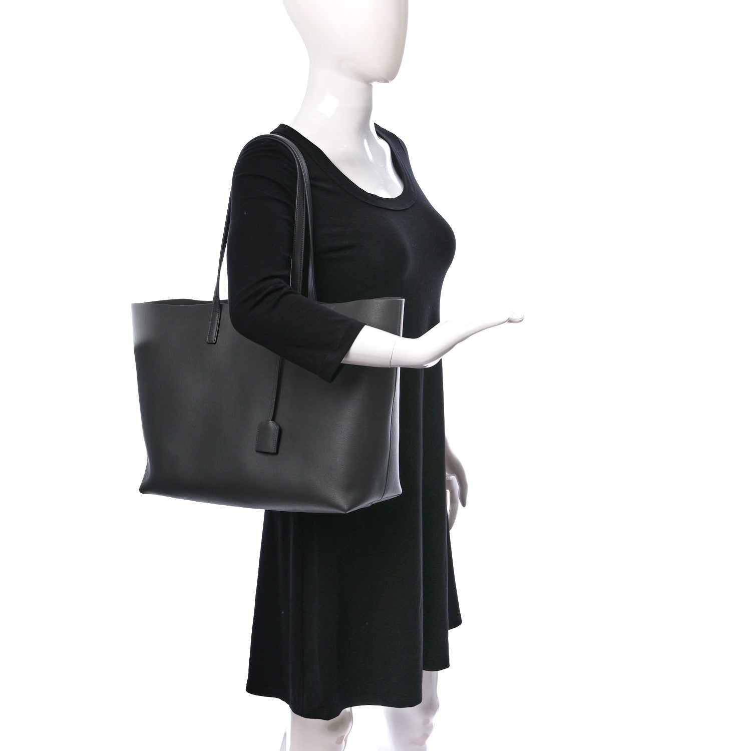 Saint Laurent Calfskin Large Shopping Tote Storm 2 of 20