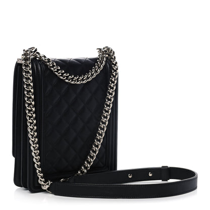 Chanel Calfskin Quilted North South Boy Flap Black 3 of 14