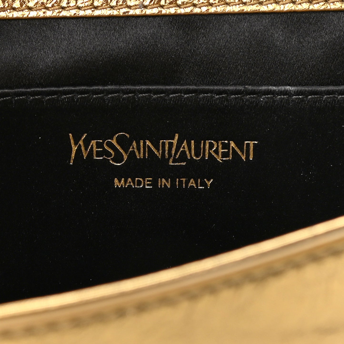 Metallic Calfskin Monogram Large Belle De Jour Clutch Gold