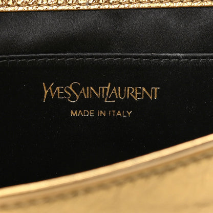Saint Laurent Metallic Calfskin Monogram Large Belle De Jour Clutch Gold 5 of 6