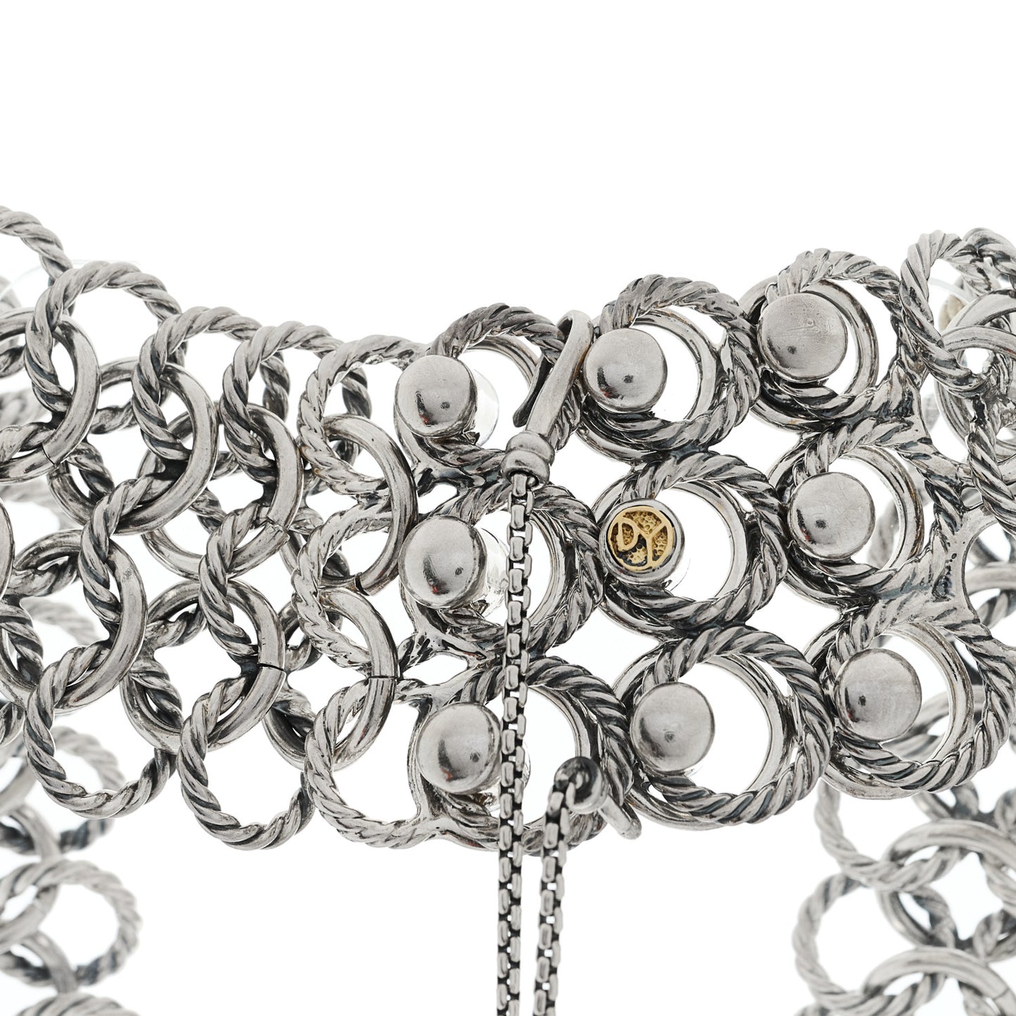 Sterling Silver 18K Yellow Gold Atlas Chain Mail Necklace
