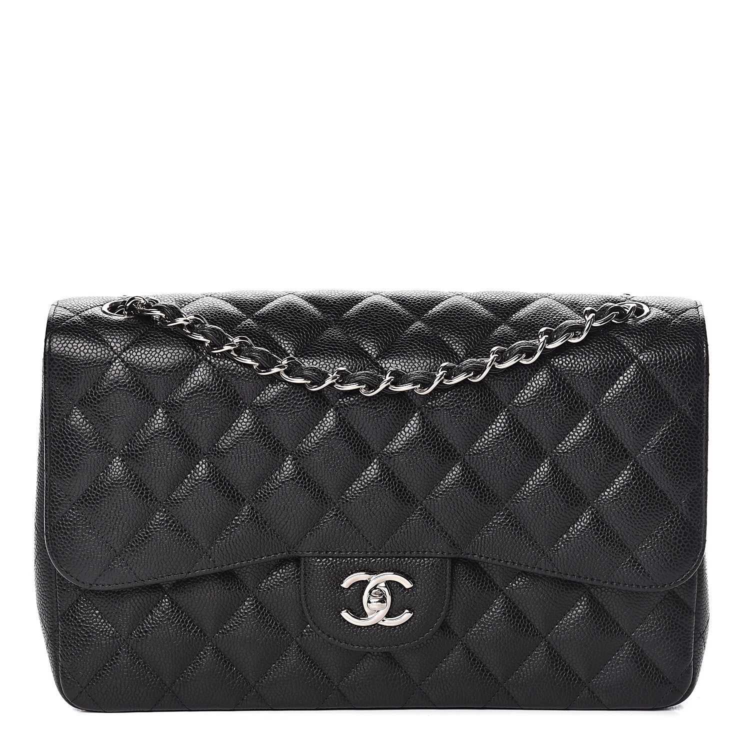 Chanel Caviar Quilted Jumbo Double Flap Black 1 of 11