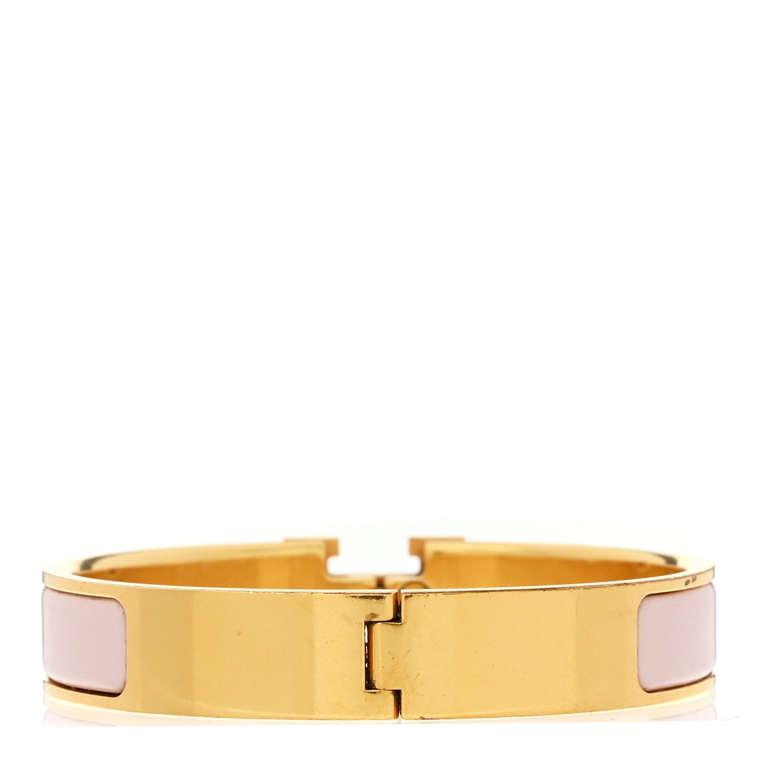 Hermes Enamel Narrow Clic Clac H Bracelet PM PM Rose Candeur 3 of 4