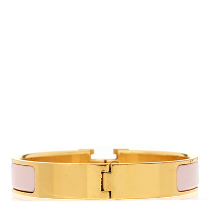 Hermes Enamel Narrow Clic Clac H Bracelet PM PM Rose Candeur 3 of 4